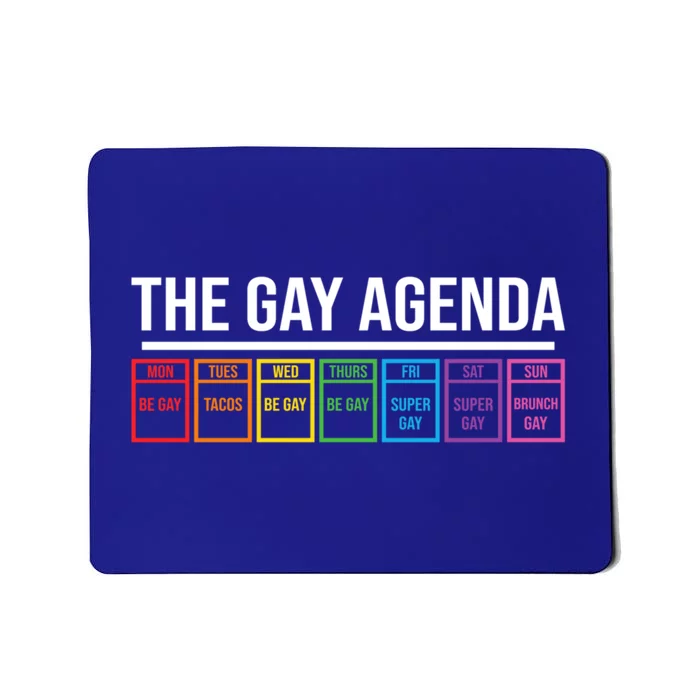 The Gay Agenda Lgbt Pride Funny Pride Month Great Gift Mousepad