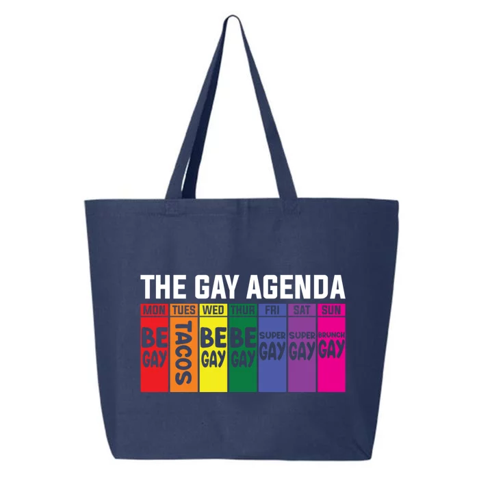 The Gay Agenda Lgbt Pride Gift 25L Jumbo Tote