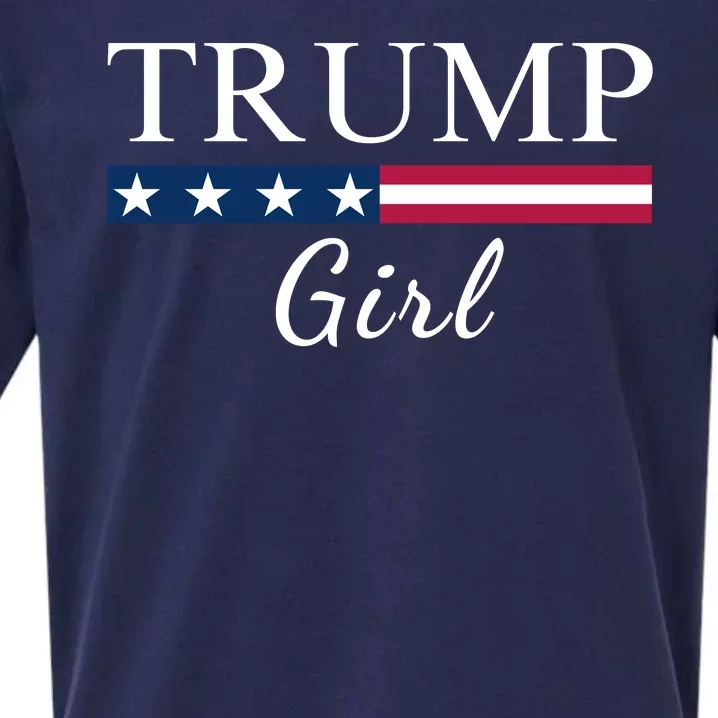 Trump Girl American Flag Vote Trump Republican Trump Girl Us Flag Conservative Sueded Cloud Jersey T-Shirt