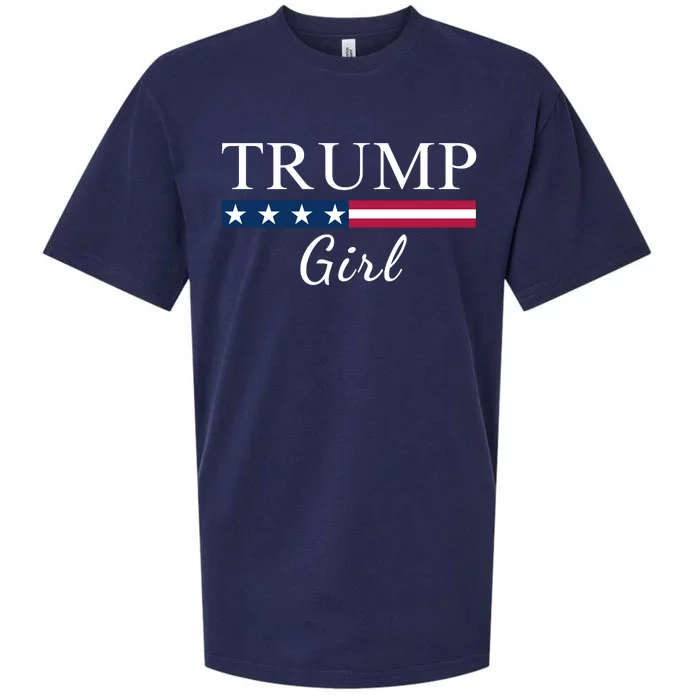 Trump Girl American Flag Vote Trump Republican Trump Girl Us Flag Conservative Sueded Cloud Jersey T-Shirt