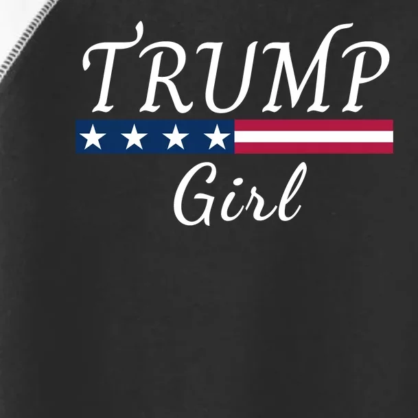 Trump Girl American Flag Conservative Vote Trump Republican Trump Girl Us Flag Toddler Fine Jersey T-Shirt