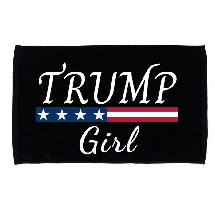 Trump Girl American Flag Conservative Vote Trump Republican Trump Girl Us Flag Microfiber Hand Towel