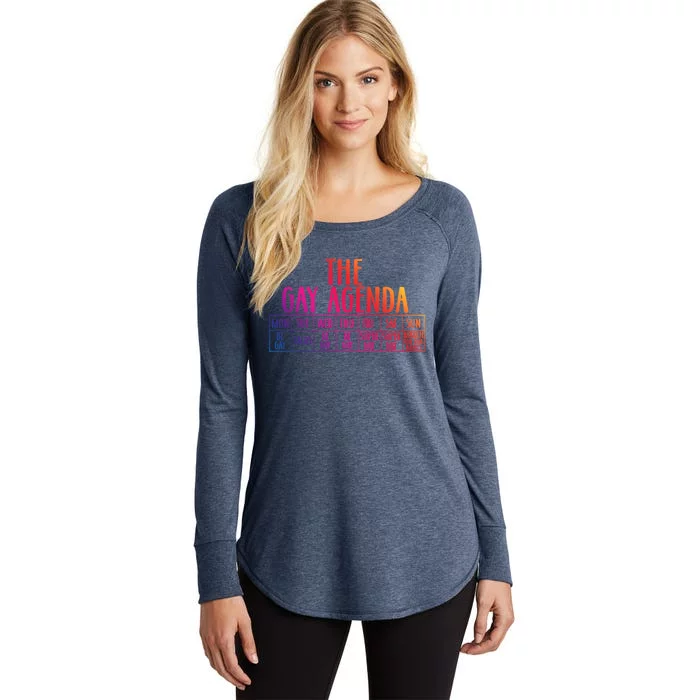 The Gay Agenda Lgbt Pride Rainbow Lgbtq Gay The Gay Agenda Cute Gift Women's Perfect Tri Tunic Long Sleeve Shirt