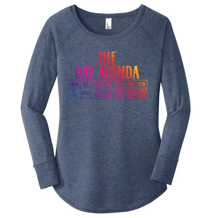 The Gay Agenda Lgbt Pride Rainbow Lgbtq Gay The Gay Agenda Cute Gift Women's Perfect Tri Tunic Long Sleeve Shirt