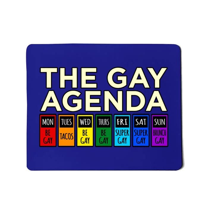 The Gay Agenda Lgbtq Pride Month Rainbow Supporter Graphic Cool Gift Mousepad