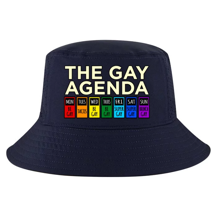 The Gay Agenda Lgbtq Pride Month Rainbow Supporter Graphic Cool Gift Cool Comfort Performance Bucket Hat