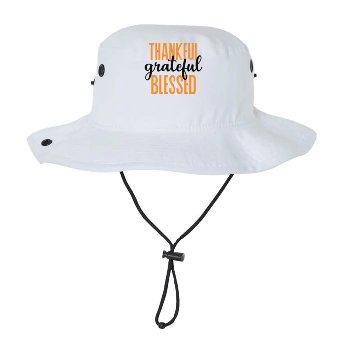 Thankful Grateful And Blessed Thanksgiving Holiday Legacy Cool Fit Booney Bucket Hat