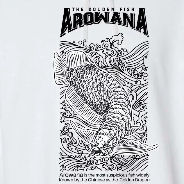 The Golden Arowana FIsh Garment-Dyed Fleece Hoodie