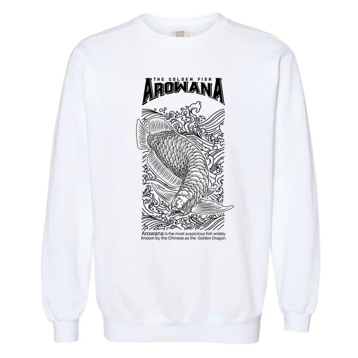 The Golden Arowana FIsh Garment-Dyed Sweatshirt