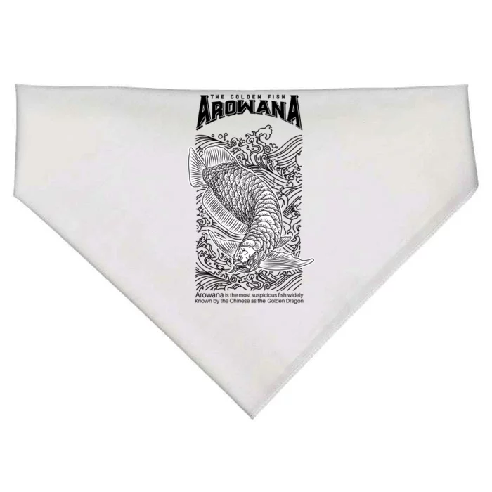 The Golden Arowana FIsh USA-Made Doggie Bandana