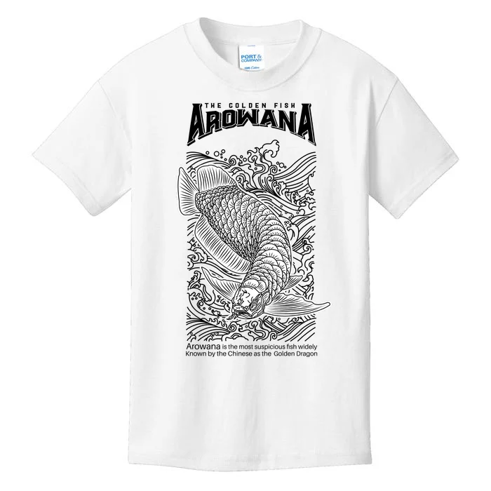 The Golden Arowana FIsh Kids T-Shirt