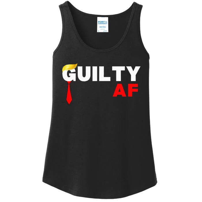 Trump Guilty Af Lock Him Up Trump 2024 In Prison Behind Bars Ladies Essential Tank