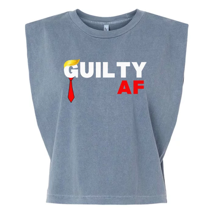 Trump Guilty Af Lock Him Up Trump 2024 In Prison Behind Bars Garment-Dyed Women's Muscle Tee