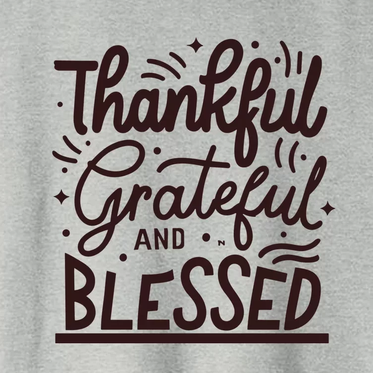 Thankful Grateful And Blessed Women's Crop Top Tee