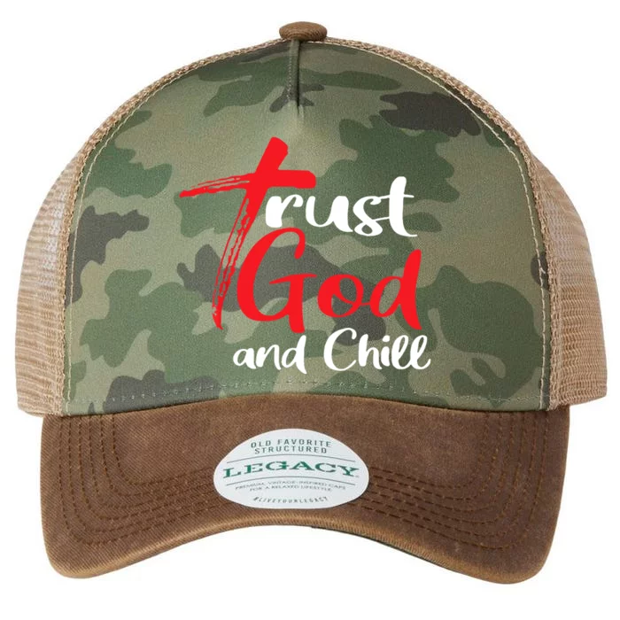 Trust God And Chill Religious Lover God Legacy Tie Dye Trucker Hat