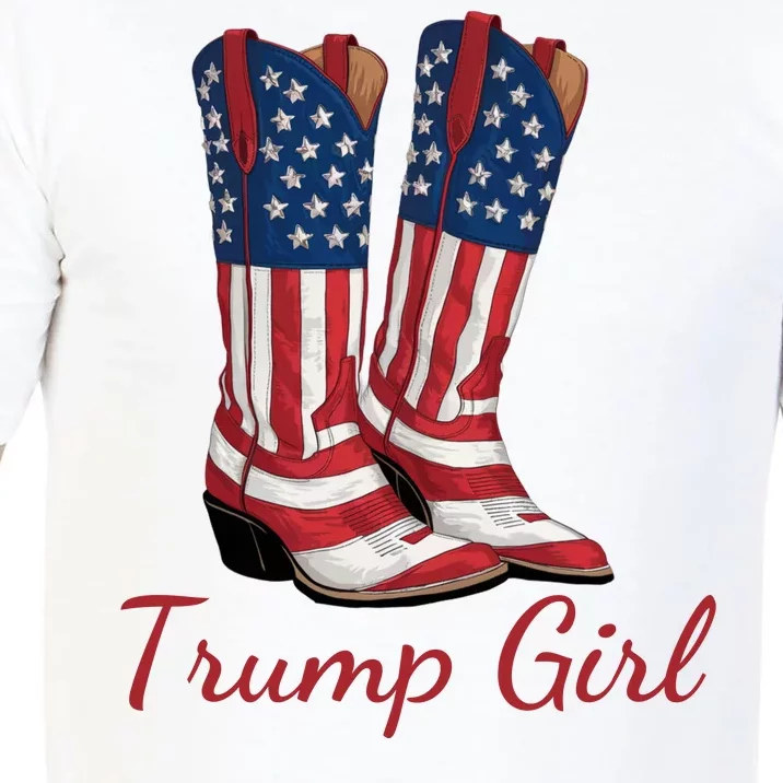 Trump Girl American Flag Conservative Vote Trump Republican Cowgirl Trump Girl Comfort Colors T-Shirt