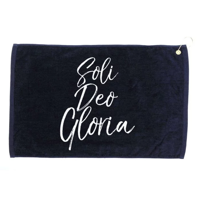 To God Alone Be The Glory Reformation Quote Soli Deo Gloria Grommeted Golf Towel