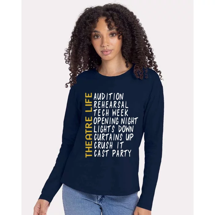 Theatre Gift Acting Thespian Play Director Womens Cotton Relaxed Long Sleeve T-Shirt