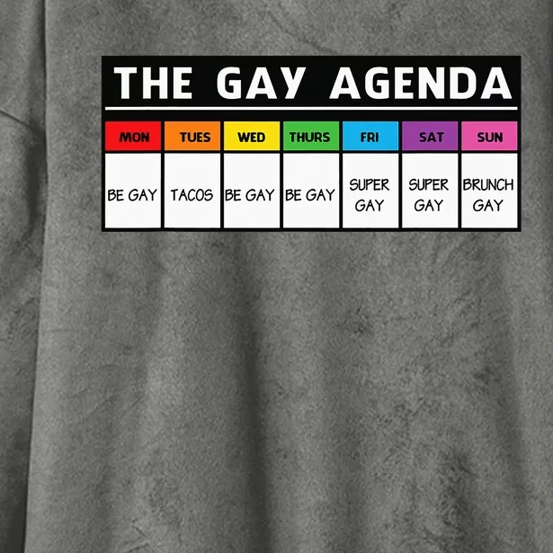 The Gay Agenda LGBT Pride Hooded Wearable Blanket