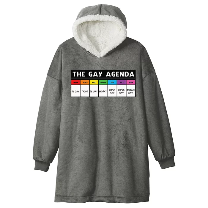 The Gay Agenda LGBT Pride Hooded Wearable Blanket