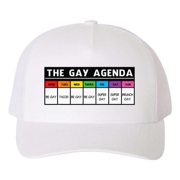 The Gay Agenda LGBT Pride Yupoong Adult 5-Panel Trucker Hat