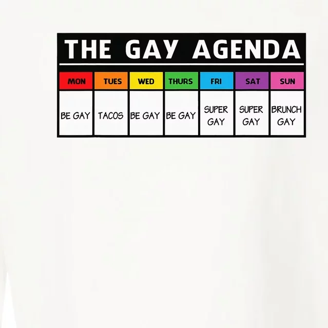 The Gay Agenda LGBT Pride Cropped Pullover Crew