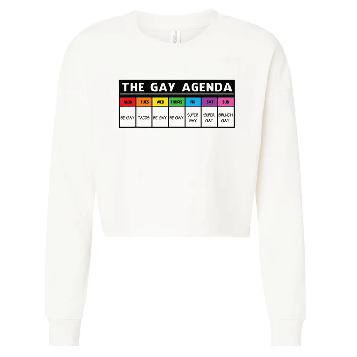 The Gay Agenda LGBT Pride Cropped Pullover Crew