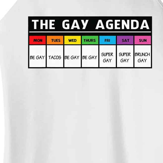 The Gay Agenda LGBT Pride Women’s Perfect Tri Rocker Tank