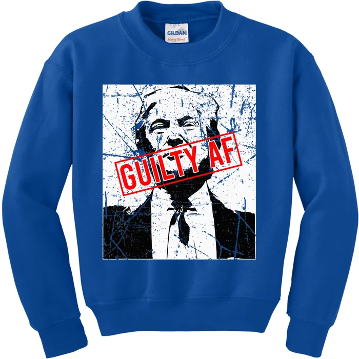 Trump Guilty Af Trump Guilty On 34 Counts Kids Sweatshirt