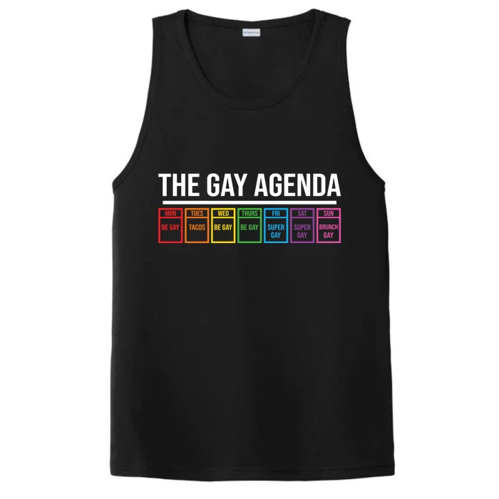 The Gay Agenda Lgbt Pride Funny Pride Month Gift Performance Tank