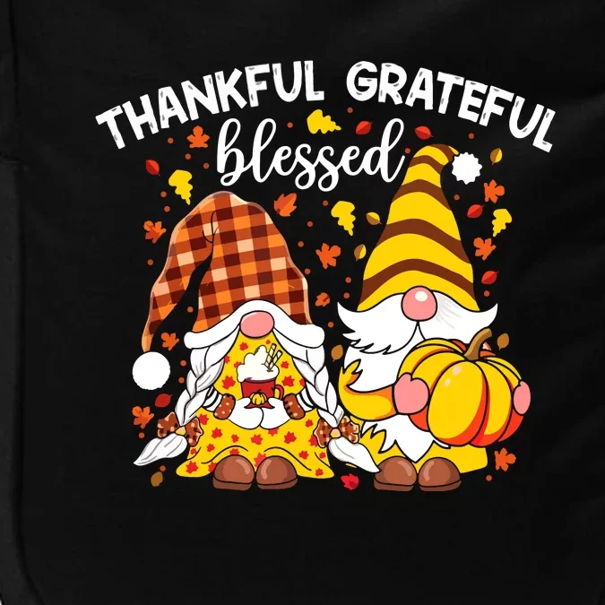 Thankful Grateful Blessed Fall Gnomes Autumn Thanksgiving Impact Tech Backpack