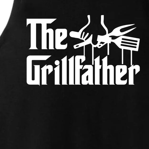 The Grillfather Bbq Lovers Foodie Present Gift Ladies Tri-Blend Wicking Tank