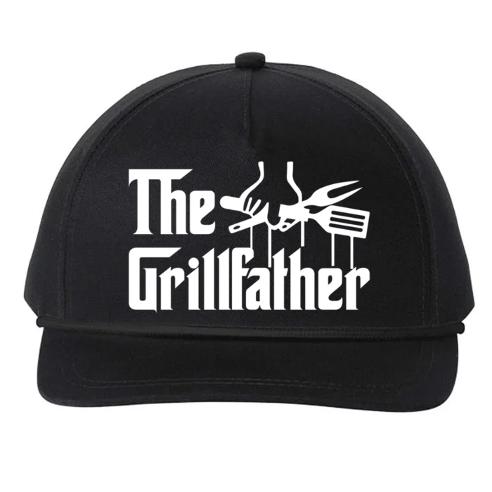 The Grillfather Bbq Lovers Foodie Present Gift Snapback Five-Panel Rope Hat