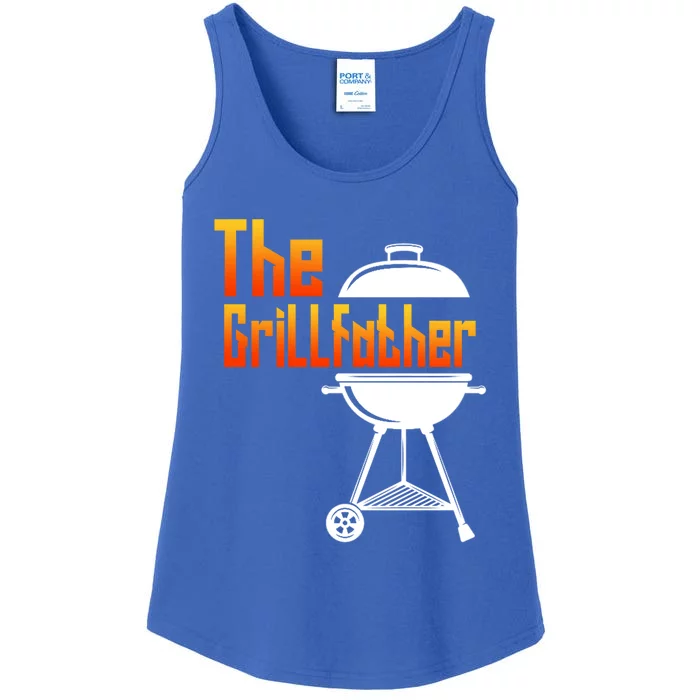 The Grillfather Barbecue Grill Master Smoker Funny Bbq Dad Cute Gift Ladies Essential Tank