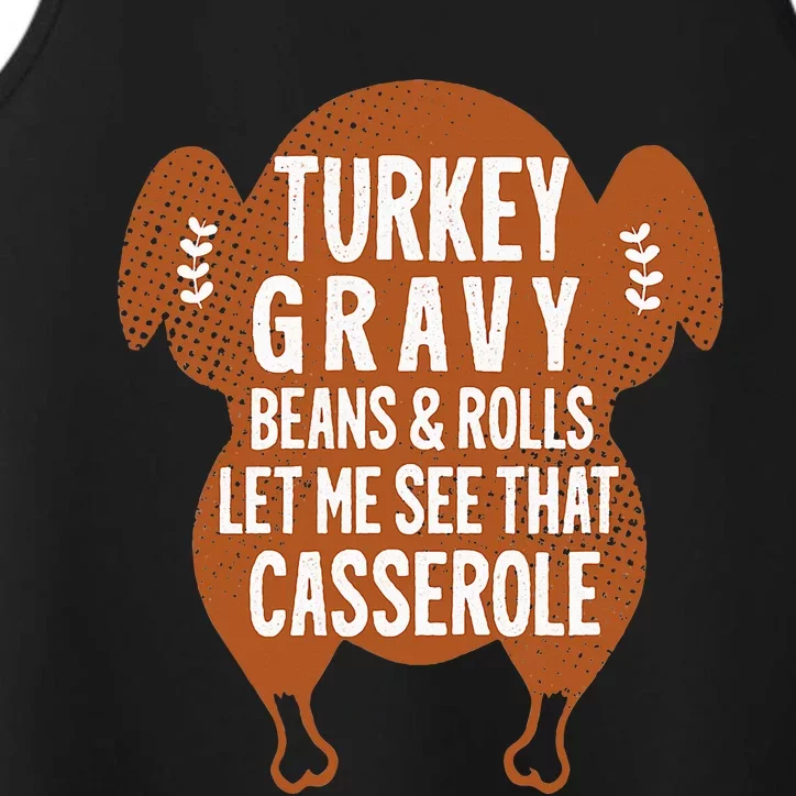 Turkey Gravy Beans And Rolls Let Me Casserole Thanksgiving Performance Tank