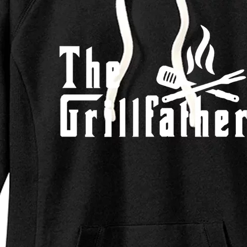 The Grillfather Barbeque And Grilling Gift For Dad And Grandpa Meaningful Gift Women's Fleece Hoodie