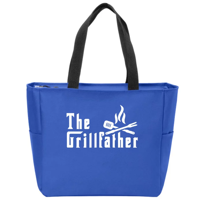 The Grillfather Barbeque And Grilling Gift For Dad And Grandpa Meaningful Gift Zip Tote Bag