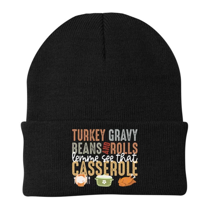 Turkey Gravy Beans And Rolls Let Me See That Casserole Fall Knit Cap Winter Beanie