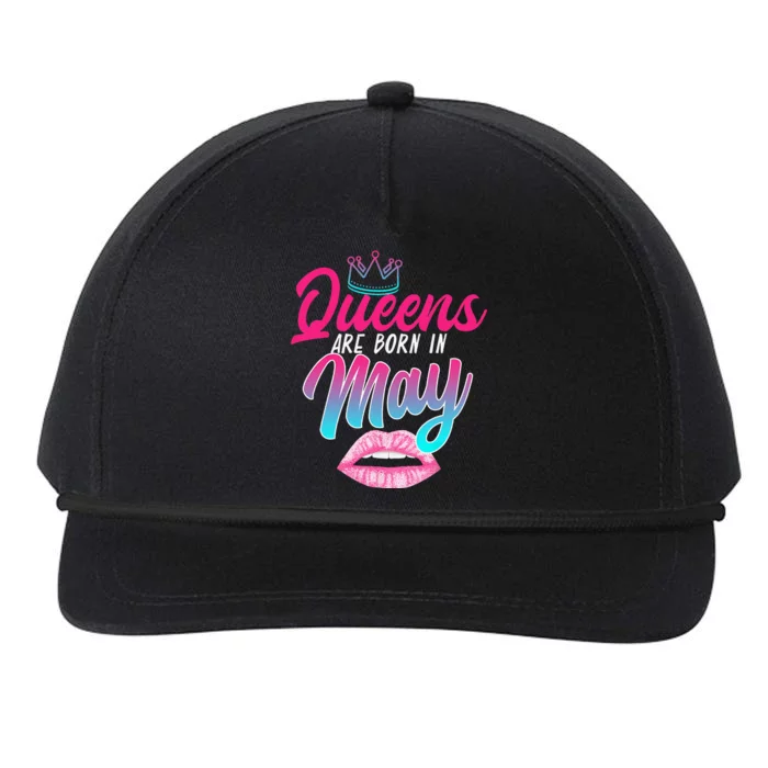 Taurus Gemini Birthday Queens Are Born In May Zodiac Sign Snapback Five-Panel Rope Hat