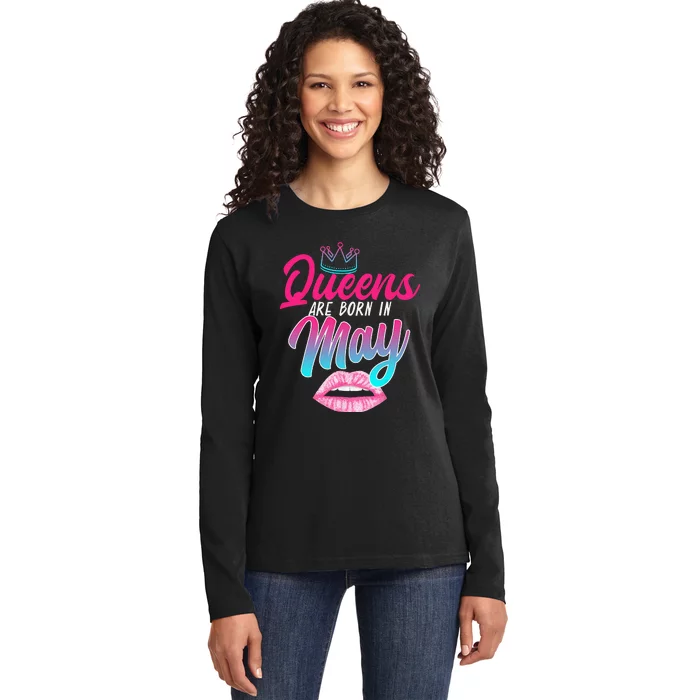 Taurus Gemini Birthday Queens Are Born In May Zodiac Sign Ladies Long Sleeve Shirt