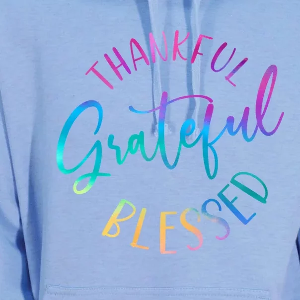 Thankful Grateful Blessed Cute Gift Unisex Surf Hoodie