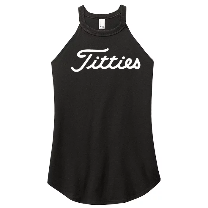 Titties Golf Bachelor Party Funny Golfing Gift Parody Women’s Perfect Tri Rocker Tank