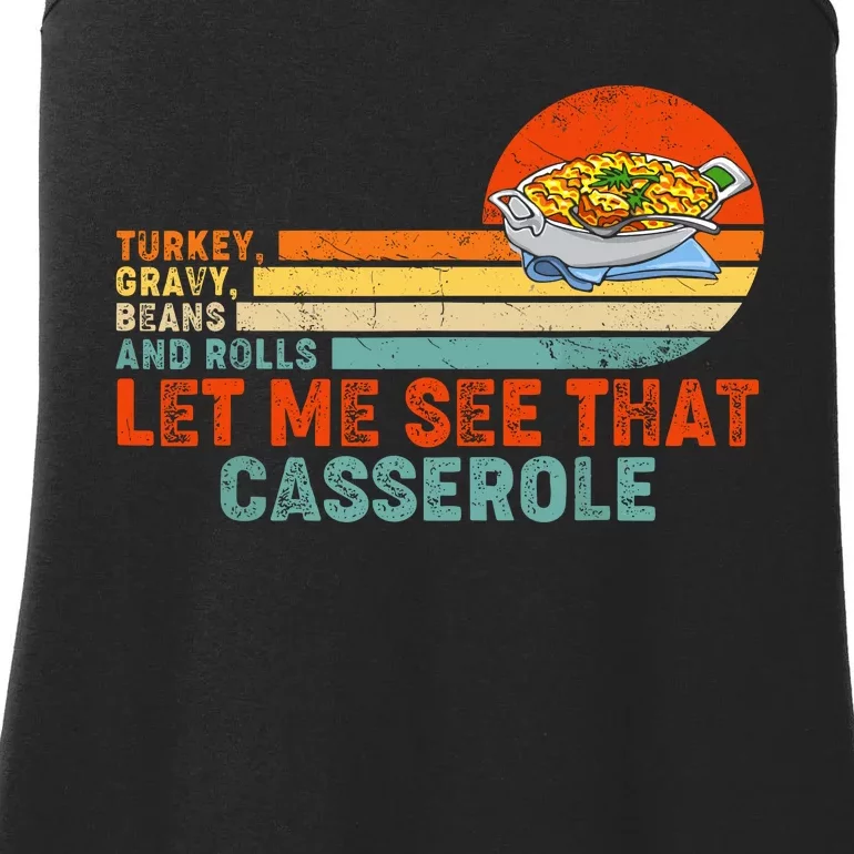 Turkey Gravy Beans And Rolls Let Me See That Casserole Retro Thanksgiving Gift Ladies Essential Tank