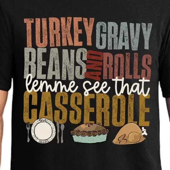 Turkey Gravy Beans And Rolls Let Me See That Casserole Fall Pajama Set