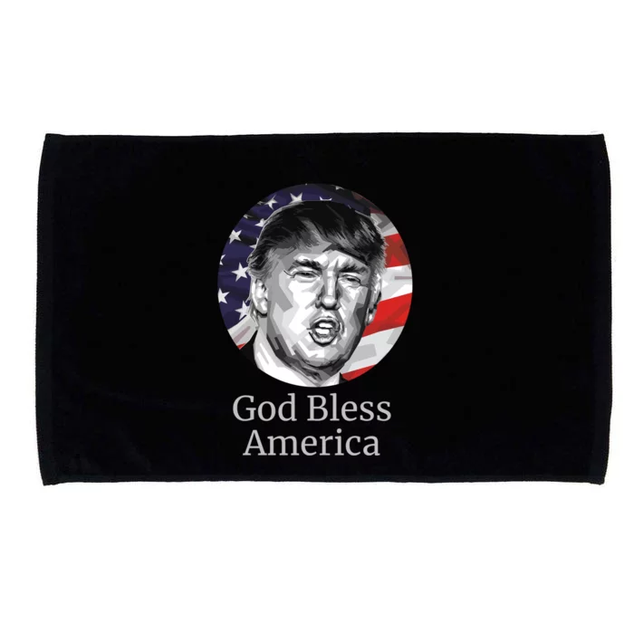 Trump God Bless America Gift Microfiber Hand Towel