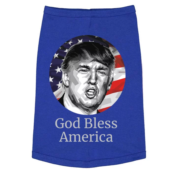 Trump God Bless America Gift Doggie Tank