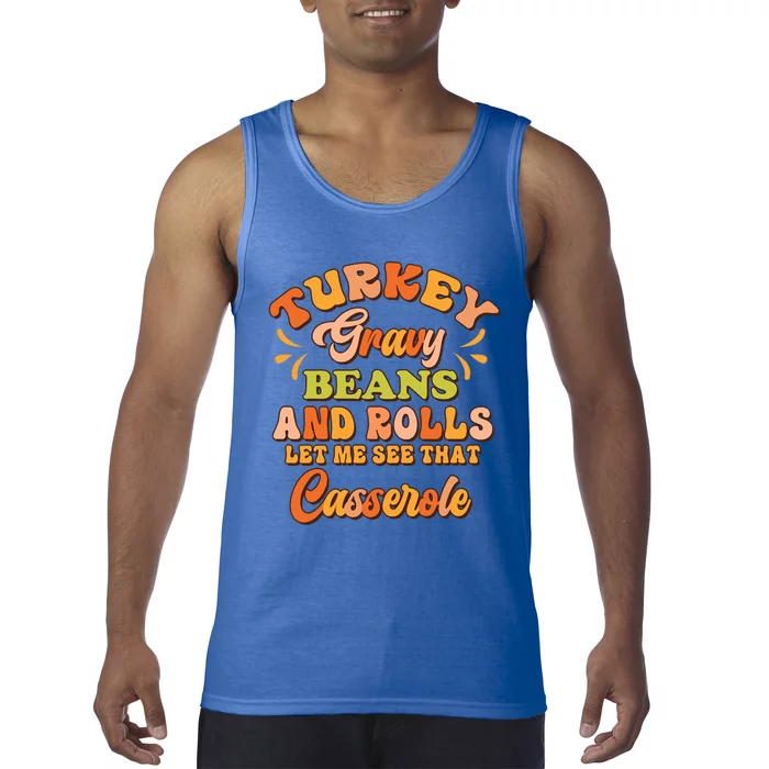 Turkey Gravy Beans And Rolls Happy Thanksgiving Day Cute Gift Tank Top