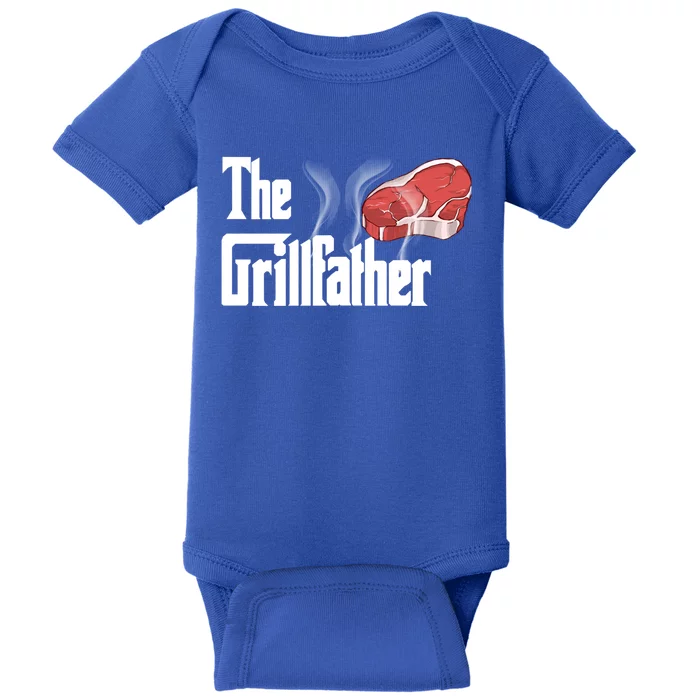 The Grillfather Bbq Grill Smoker Barbecue Grilling Gift Baby Bodysuit