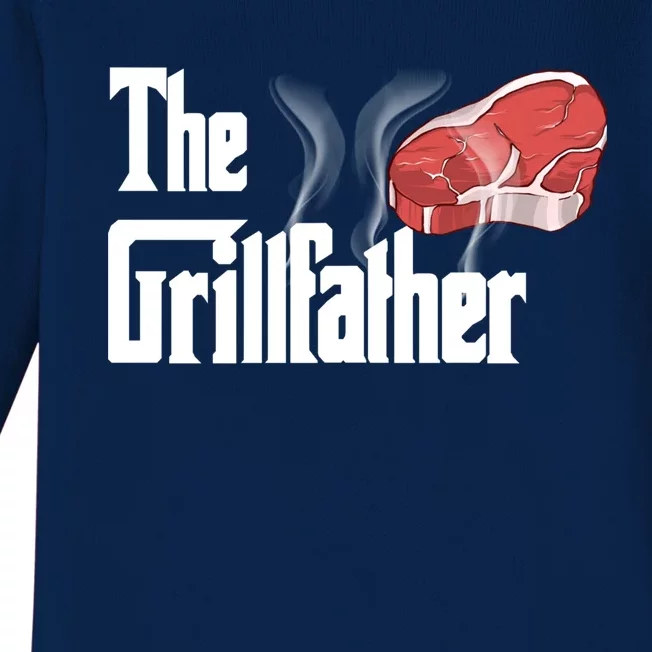 The Grillfather Bbq Grill Smoker Barbecue Grilling Gift Baby Long Sleeve Bodysuit