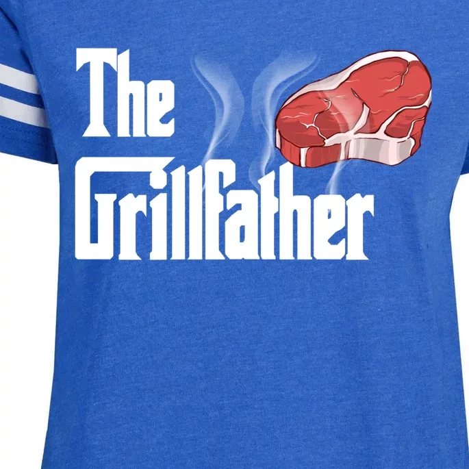 The Grillfather Bbq Grill Smoker Barbecue Grilling Gift Enza Ladies Jersey Football T-Shirt